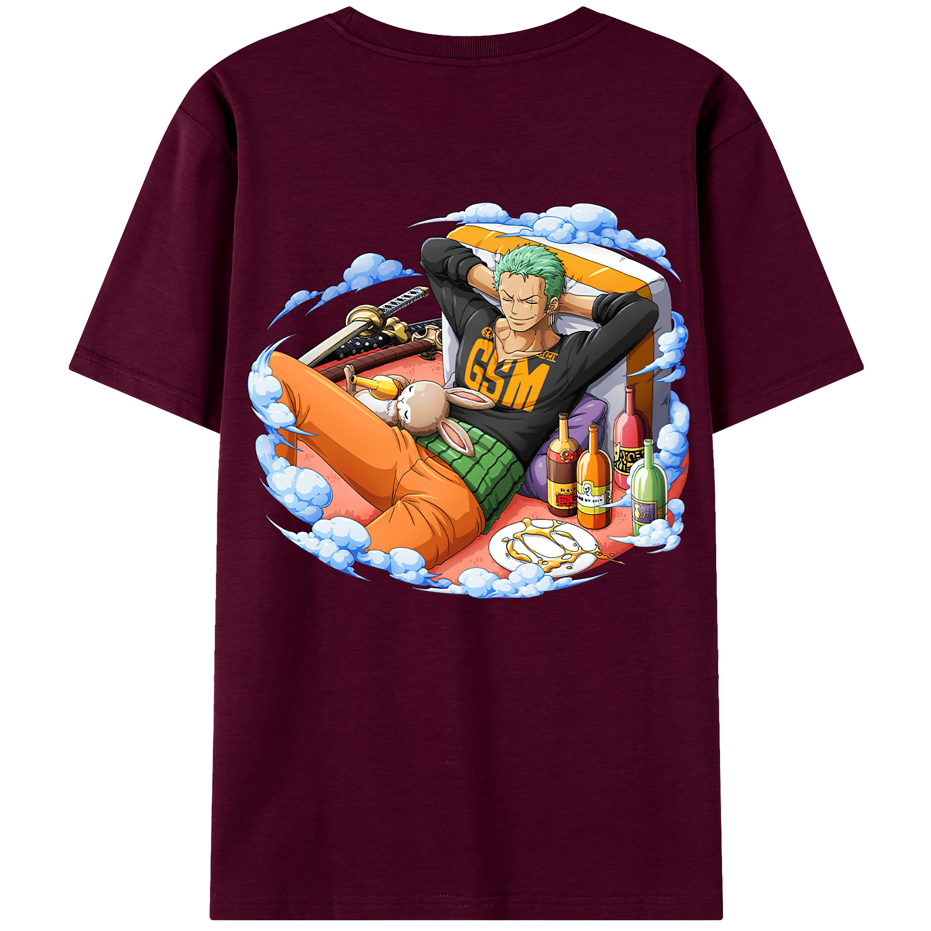 ワンピース ロロノア・ゾロ ONE PIECE Roronoa Zoro レディース半袖Tシャツ(バックプリント)
